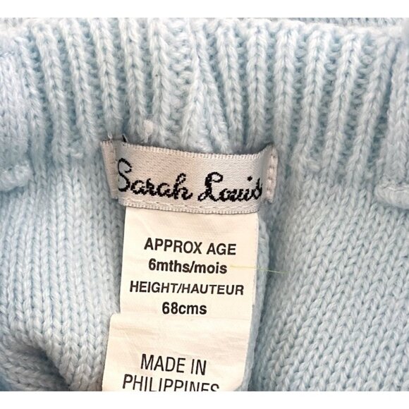 Sarah Louise Baby Boy Knit Footie One Piece Overalls Photoshoot Adorable‎ 6 Mos - Picture 6 of 8